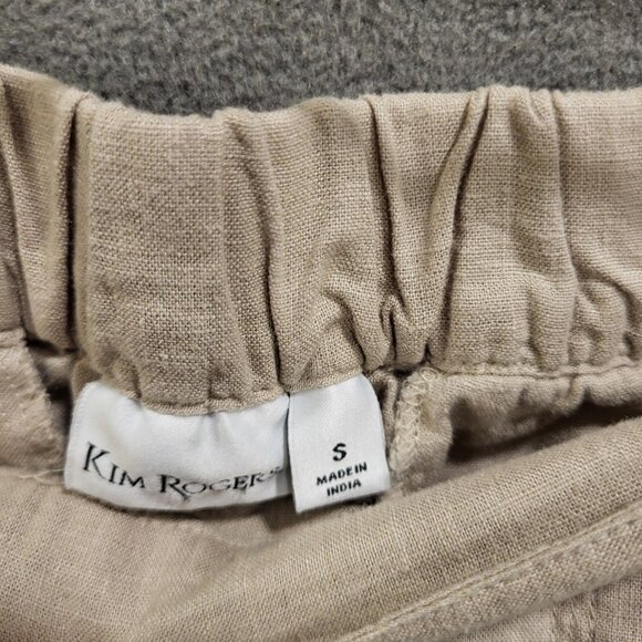 Kim Rogers Linen Blend Capri Pants Women’s Size Small Beachy Coastal Lagenlook - Picture 3 of 6